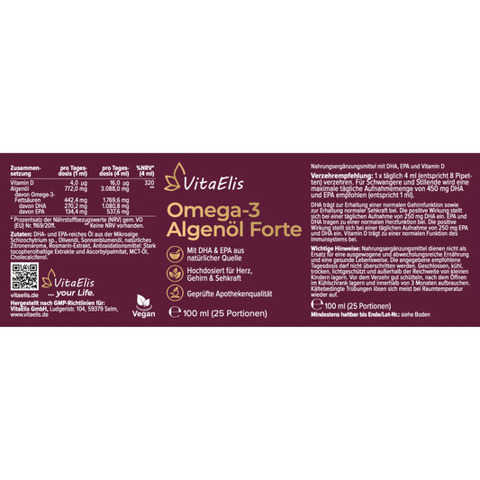 Omega-3 Algenöl Forte