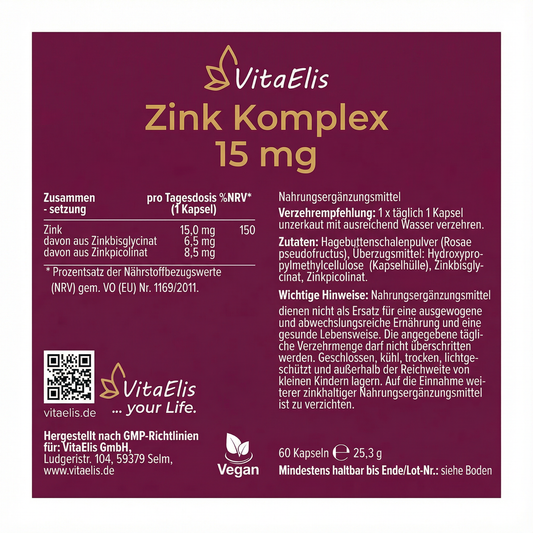 Zink Komplex 15 mg