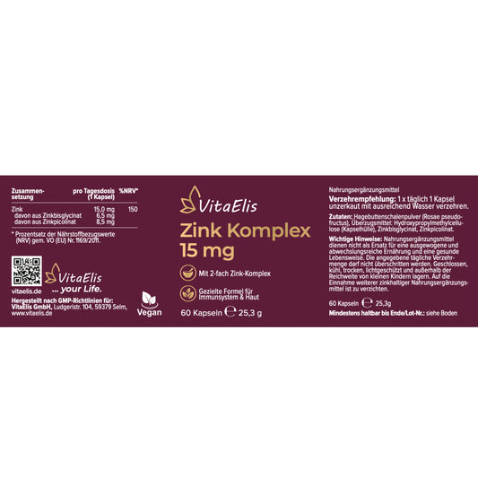 Zink Komplex 15 mg