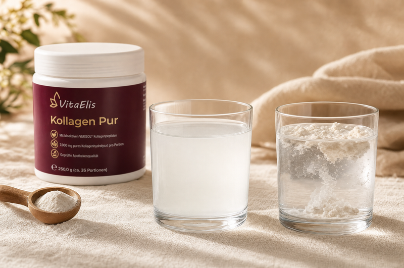 VitaElis Kollagen Pur vs herkömmliches Kollagenpulver