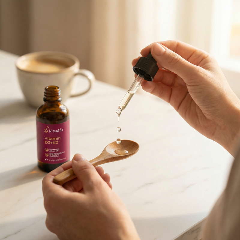 VitaElis Vitamin D3+K2 Einnahme und Dosierung