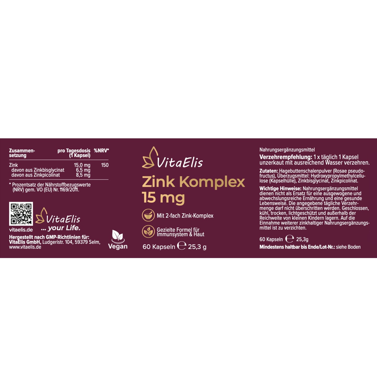 Zink Komplex 15 mg